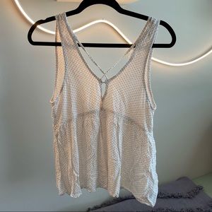 American Eagle Polka-Dotted Babydoll Top